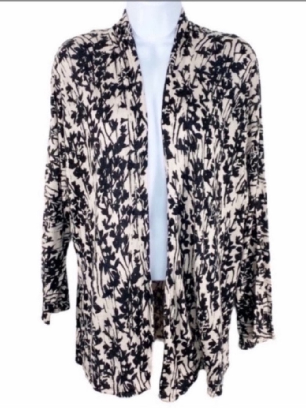 H&M open front cardigan sweater L